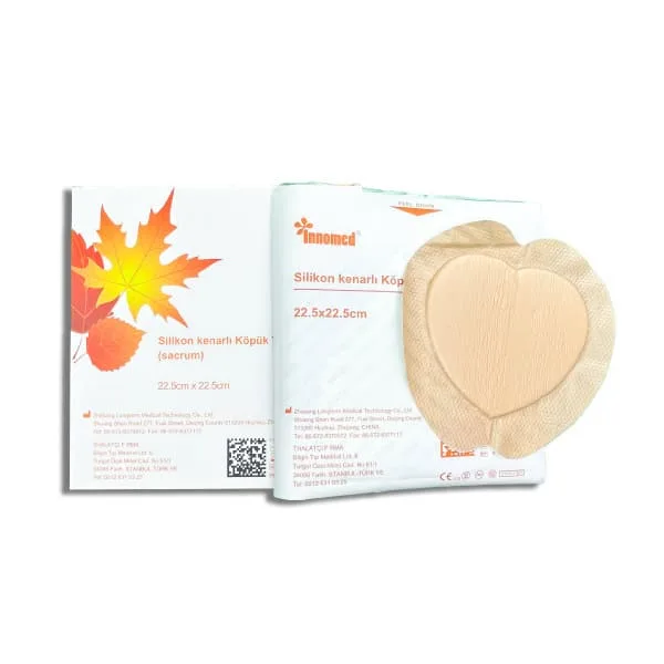 Slikon Köpük Yara Örtüsü, Sacrum, 22.5x22.5cm.